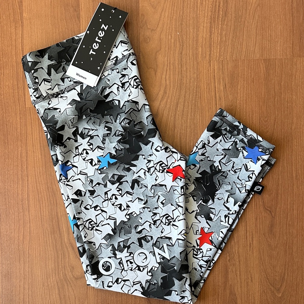 Peloton Terez Multicolor Star Print Kids Leggings